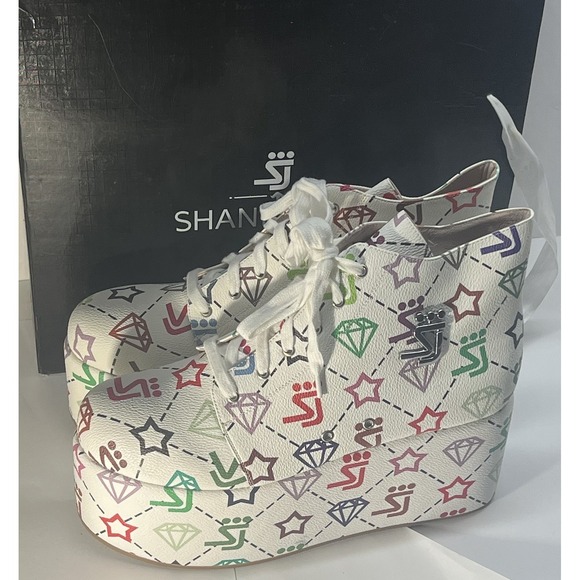 Shane Justin Shoes - Shane Justin Multicolor Platform Shoes Size 42 us 10.5 With Box, Dust Bags & Lac